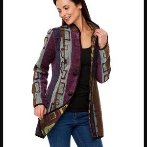 Trimdin artisan mid length symphony art-to-wear jewel jacket